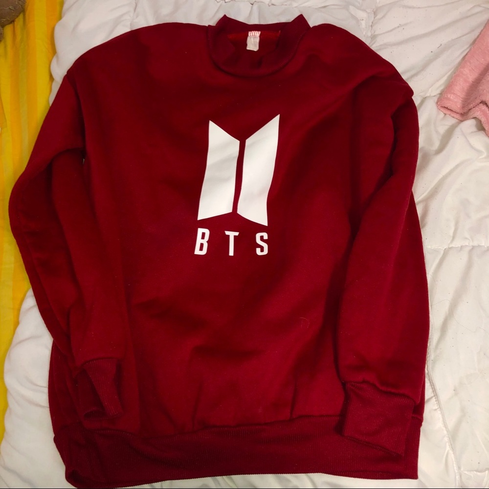 BTS red sweater women’s